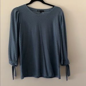 Gibson Pindot Blue 3/4 Sleeve Shirt Size M